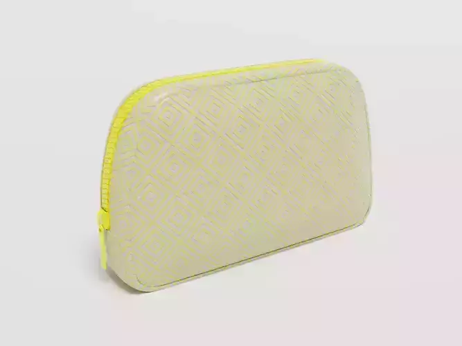 Yellow geometric pattern purse