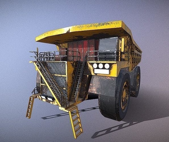 Free Old Mine Dump Truck  Free low-poly 3D model