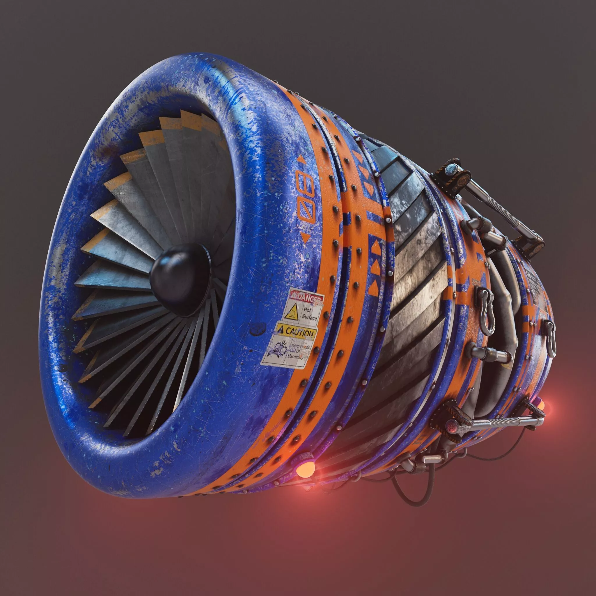 SCI FI Turbine Low-poly 3D model