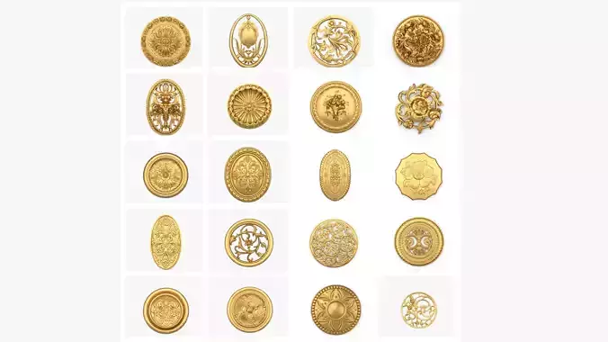 Collection round rosette 01 