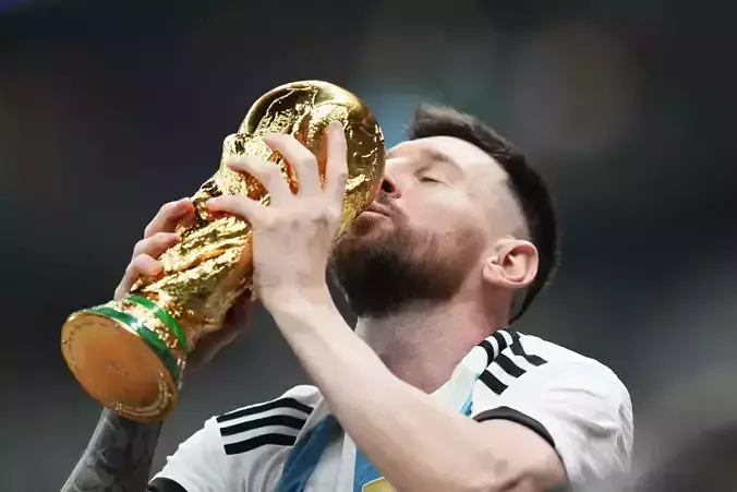 messi with world cup wall frame Low-poly 3D model