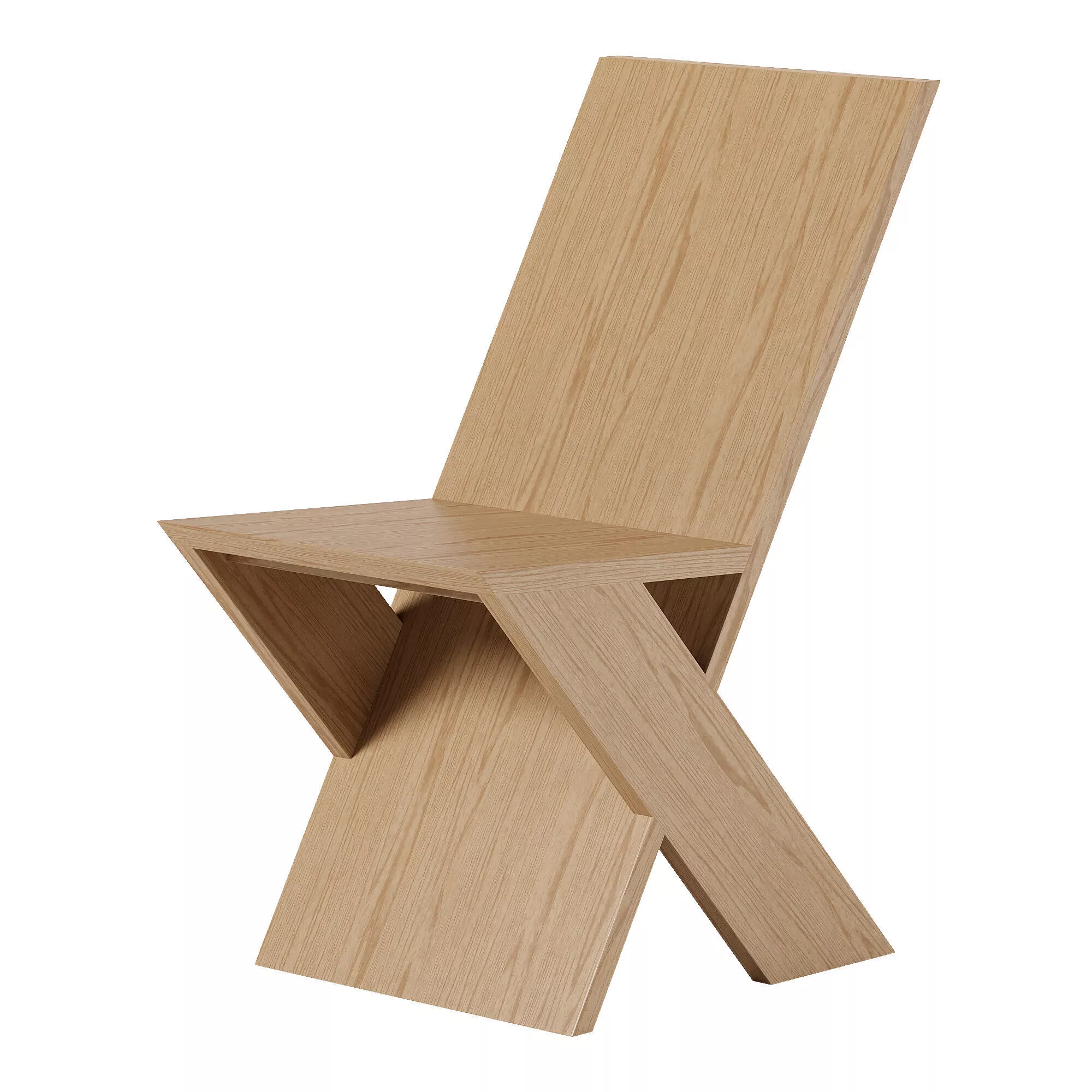 Plank Side Chair Free low-poly 3D model