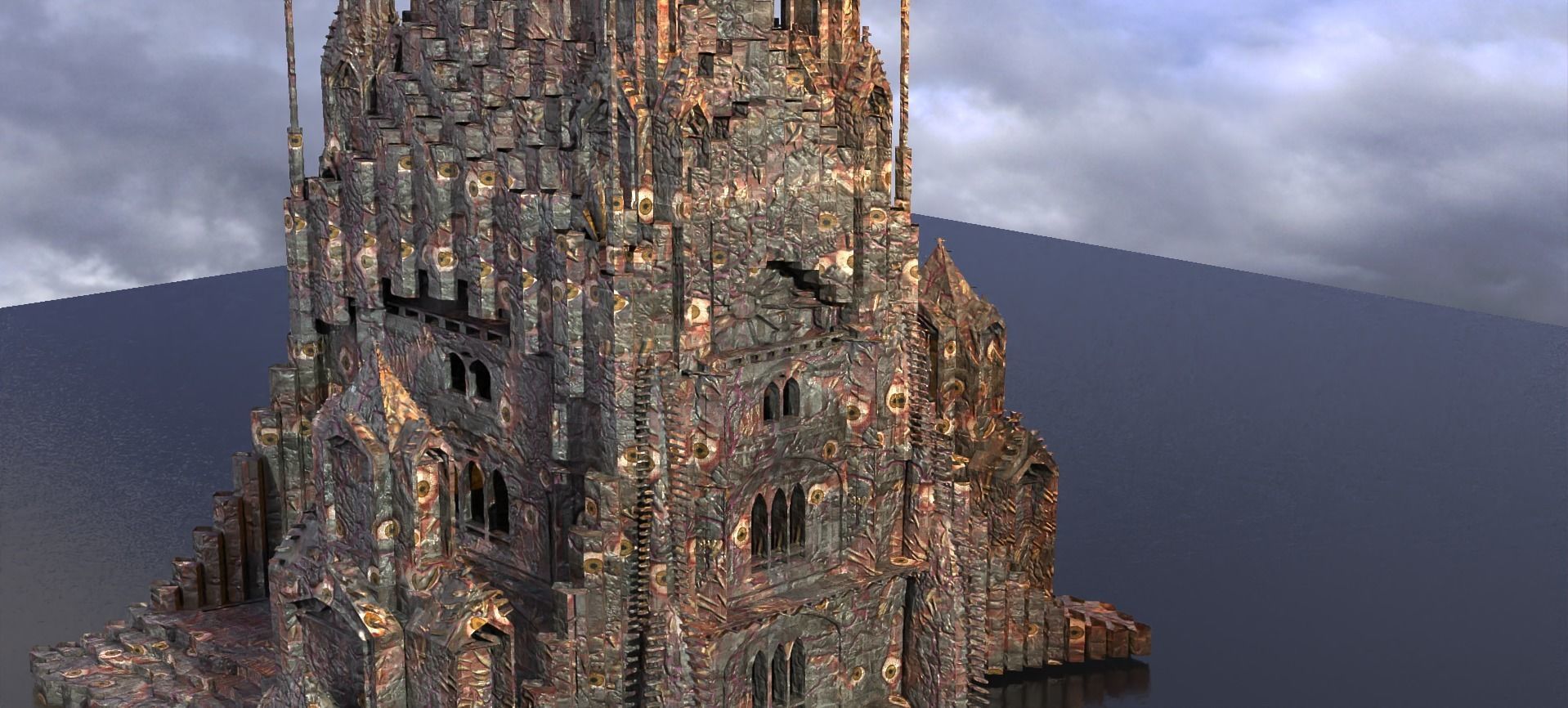Wizards observation Dark Tower 3D model_1