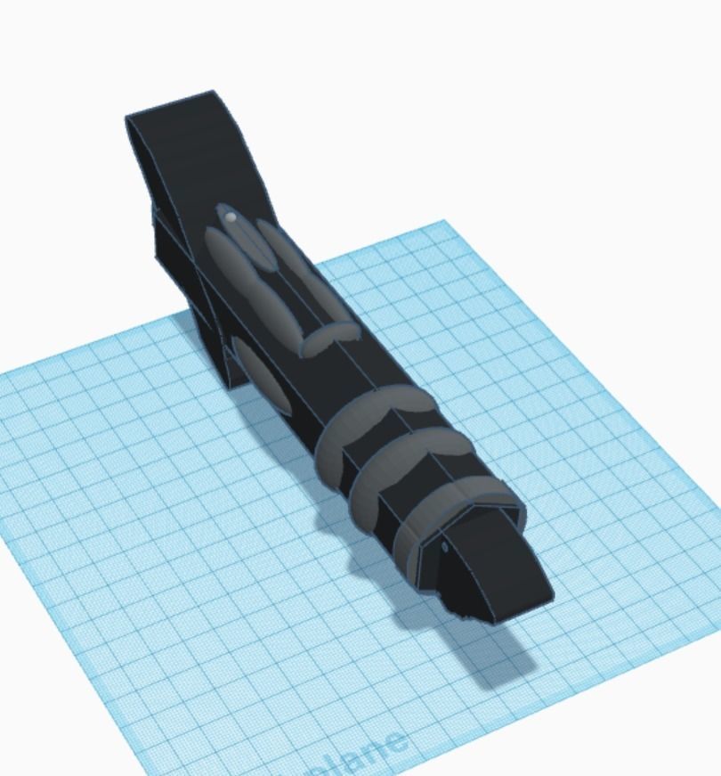 The darksaber hilt 3D print model_1