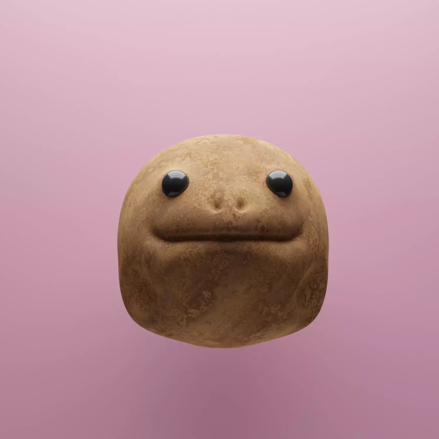 Ceramic lucky frog Free low-poly 3D model_0