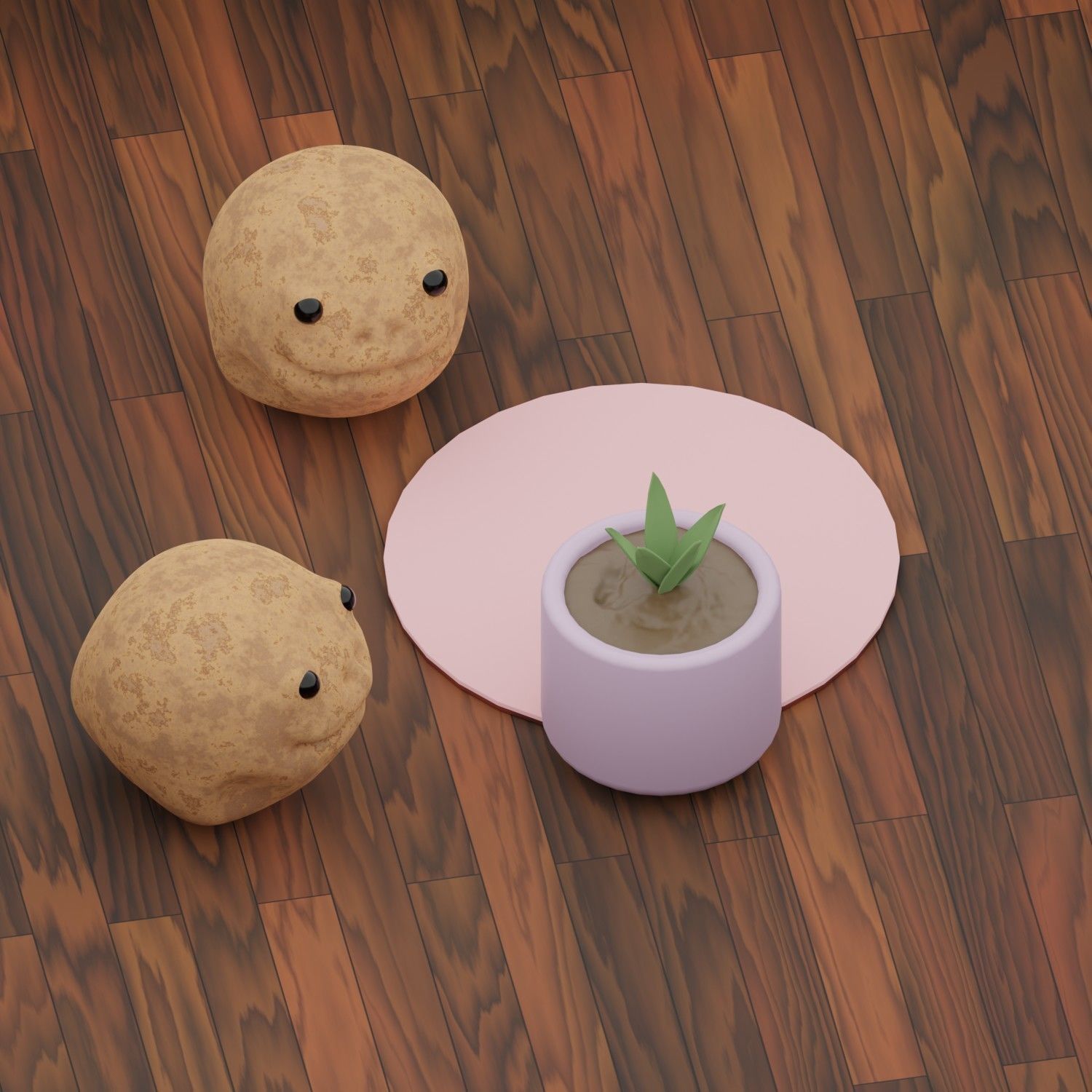 Ceramic lucky frog Free low-poly 3D model_6