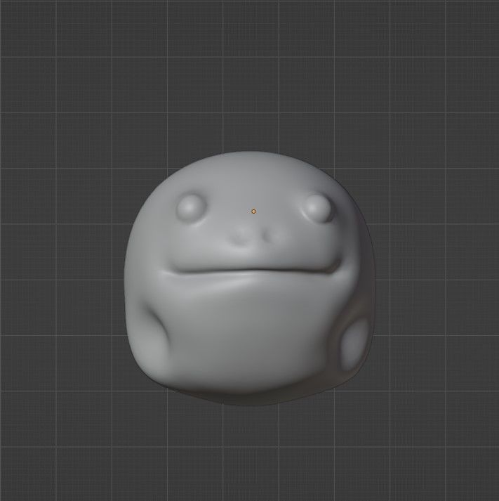 Ceramic lucky frog Free low-poly 3D model_1