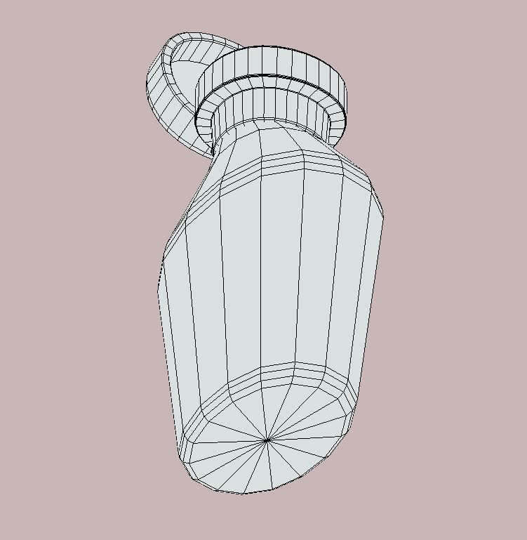 Ketchup medicine bottle Low-poly 3D model_11