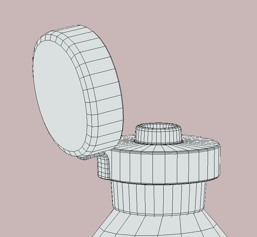 Ketchup medicine bottle Low-poly 3D model_9