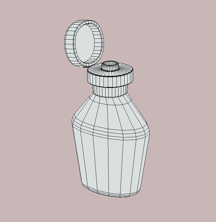Ketchup medicine bottle Low-poly 3D model_8