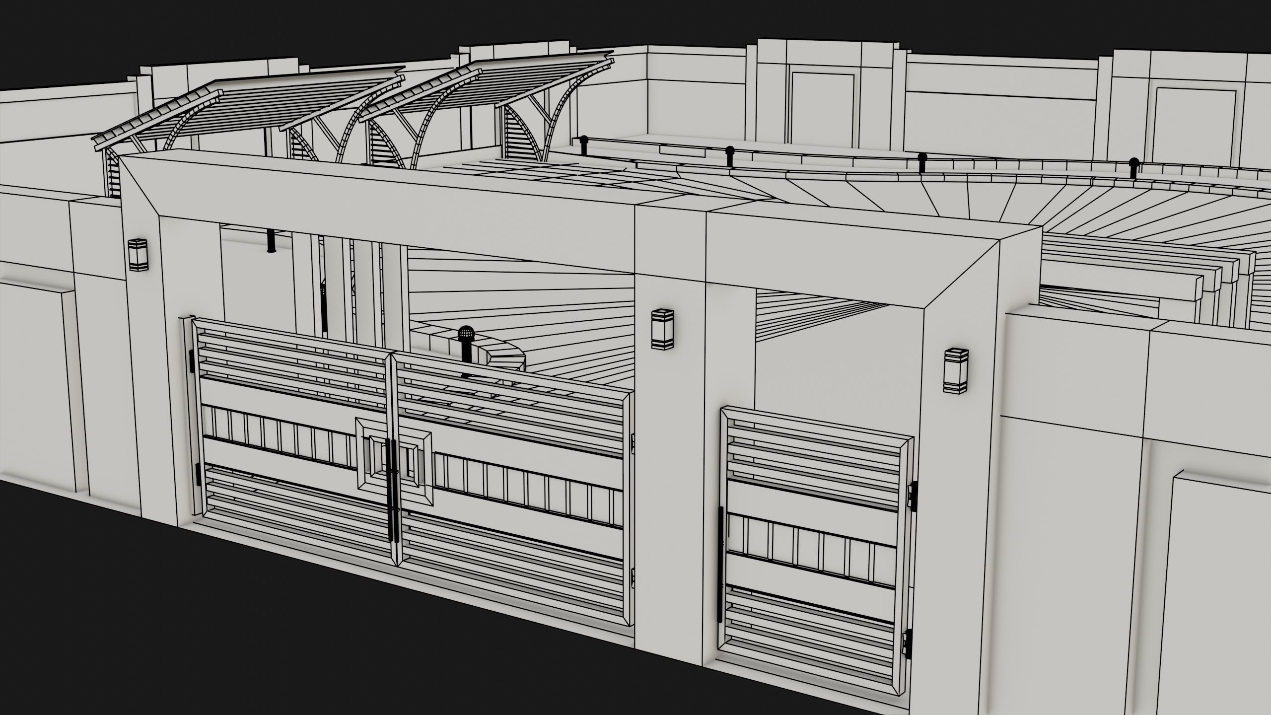 Compound wall 02 All PBR Unity UE Textures Included Low-poly 3D model_19