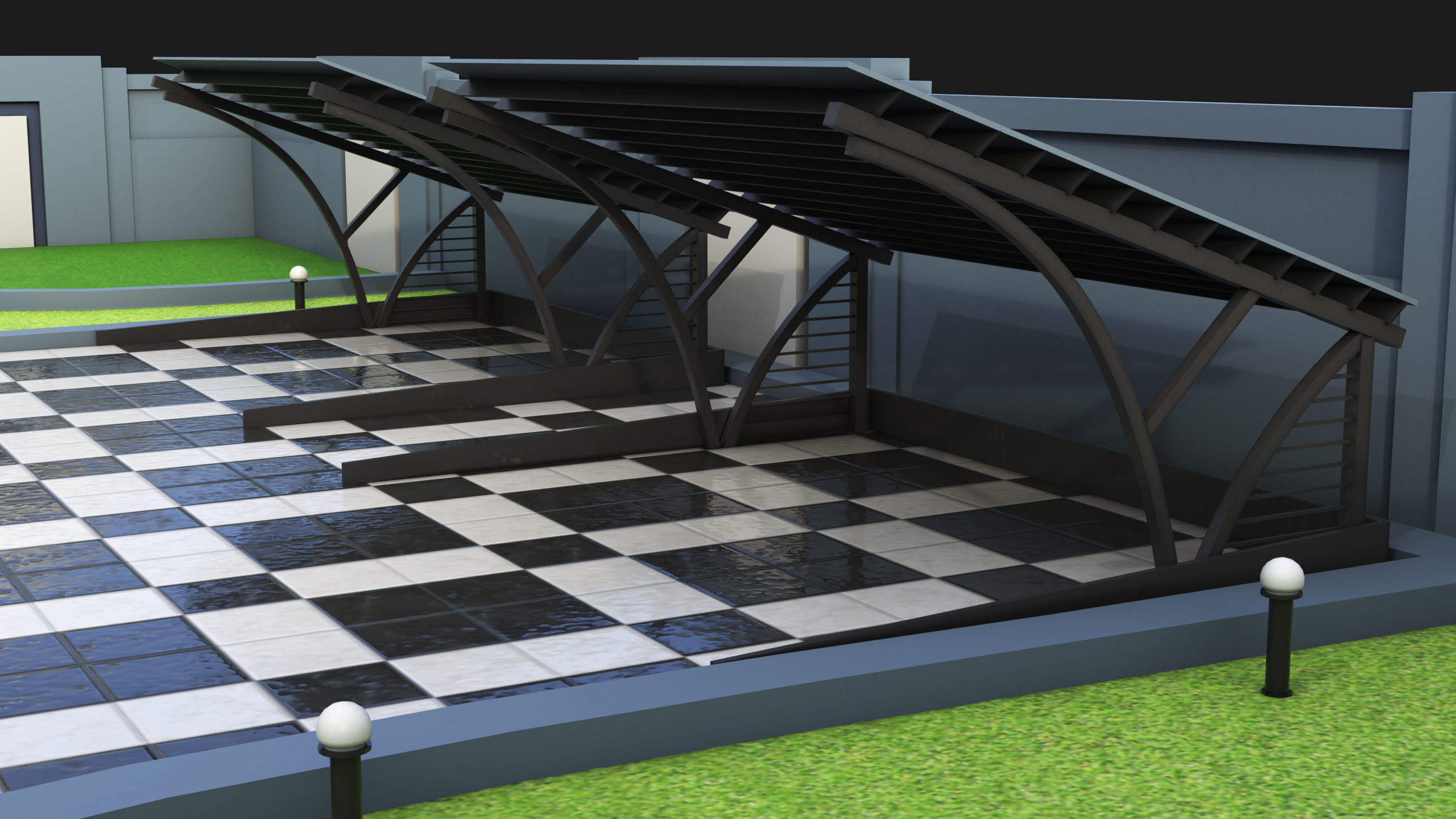 Compound wall 02 All PBR Unity UE Textures Included Low-poly 3D model_14