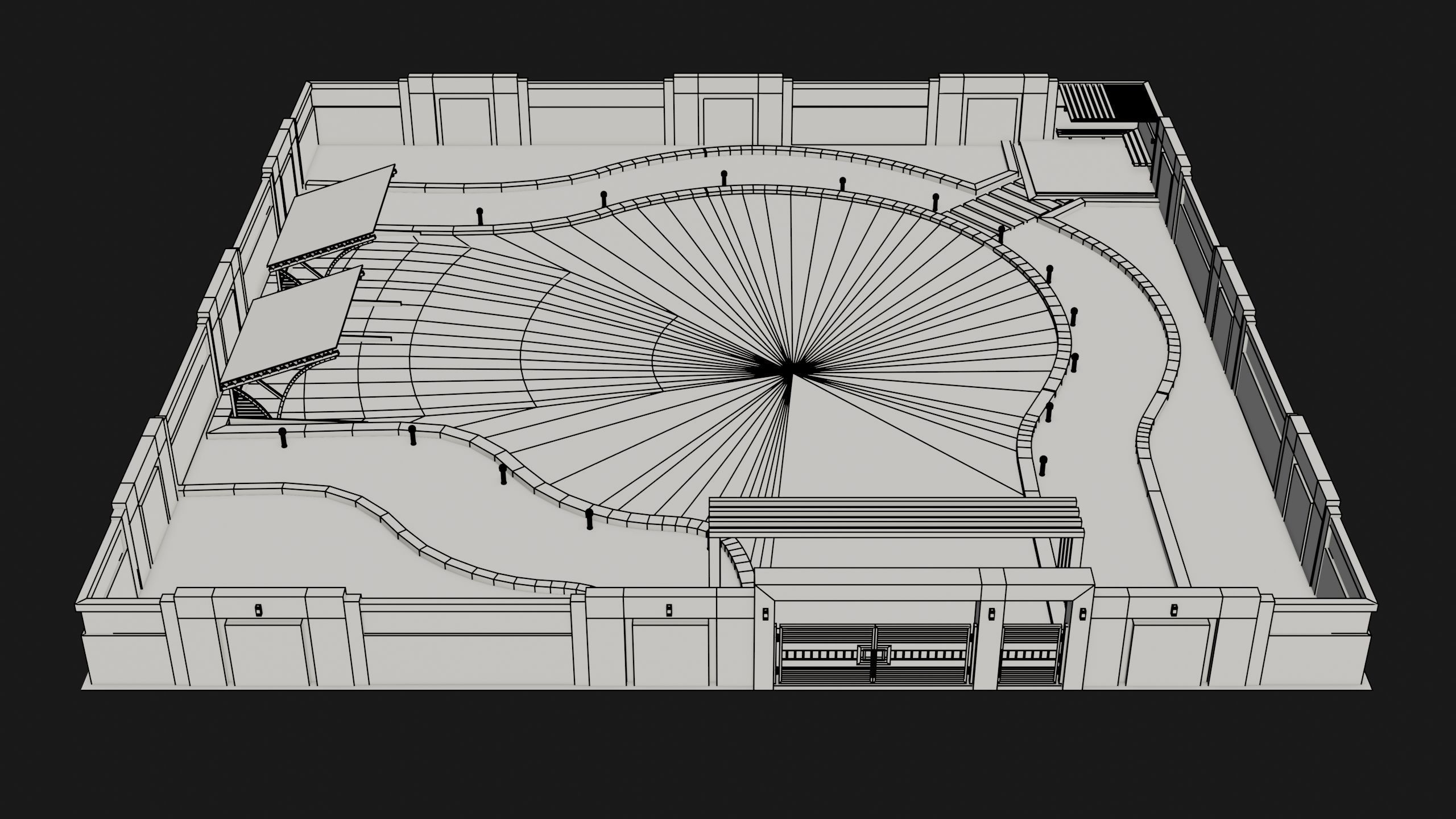 Compound wall 02 All PBR Unity UE Textures Included Low-poly 3D model_15