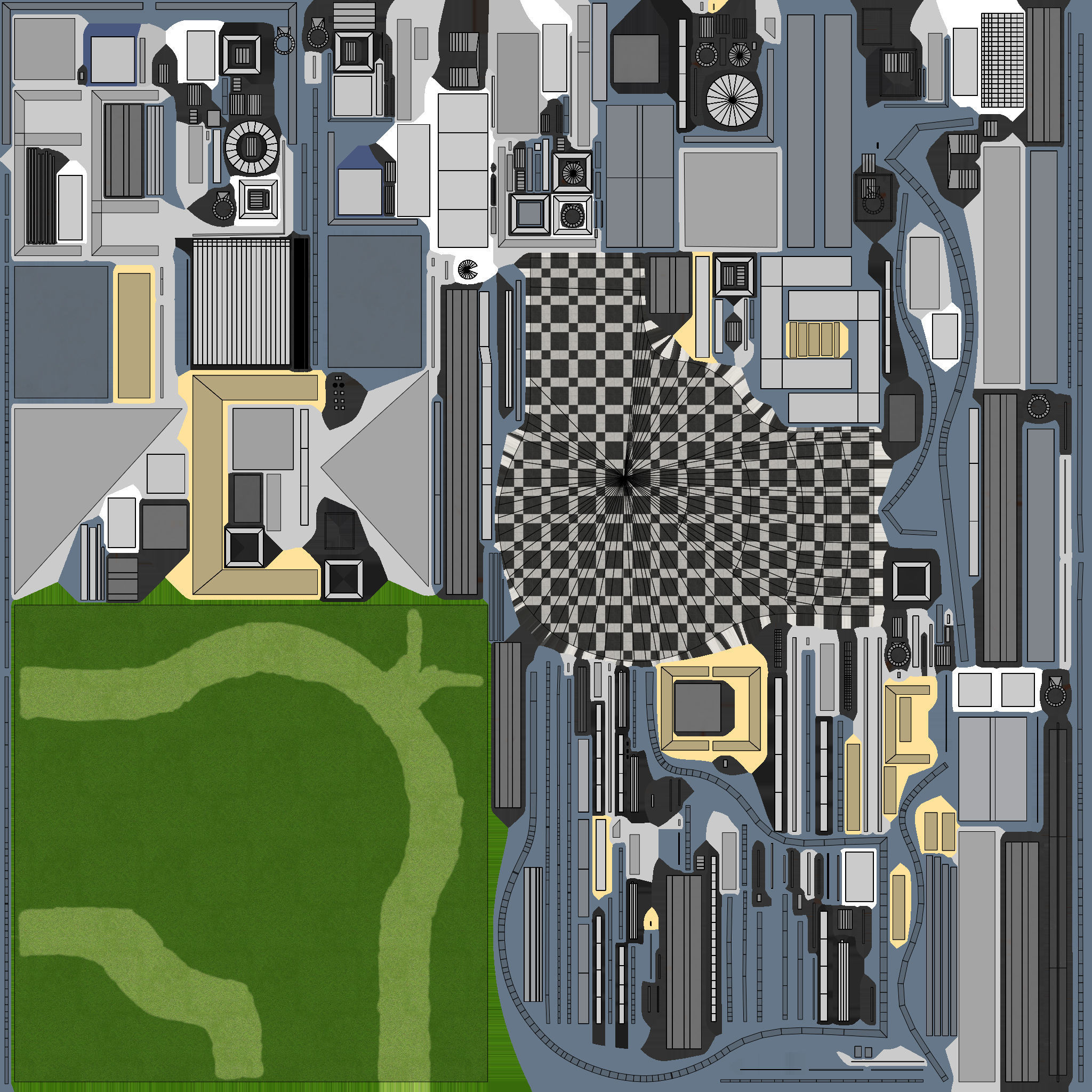 Compound wall 02 All PBR Unity UE Textures Included Low-poly 3D model_29