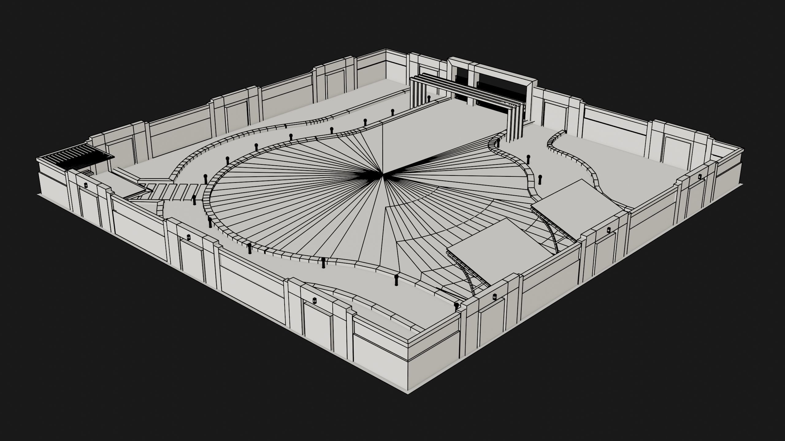 Compound wall 02 All PBR Unity UE Textures Included Low-poly 3D model_20