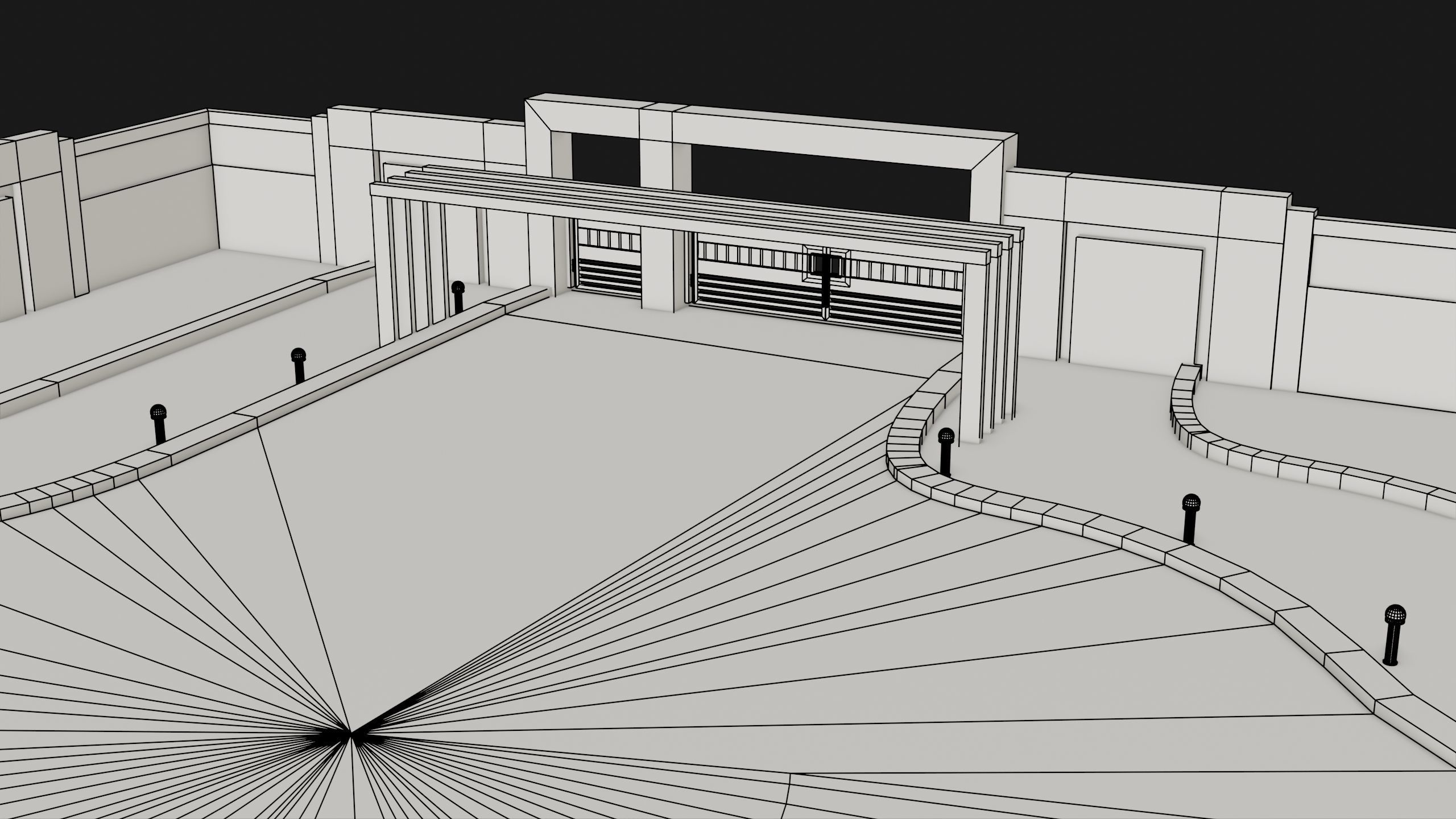 Compound wall 02 All PBR Unity UE Textures Included Low-poly 3D model_21