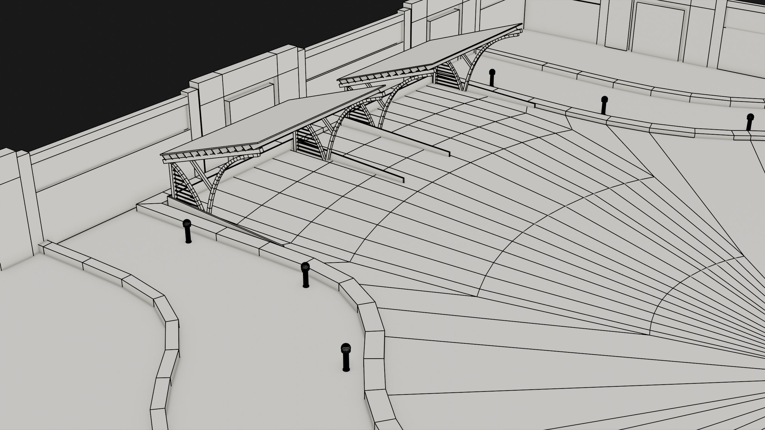 Compound wall 02 All PBR Unity UE Textures Included Low-poly 3D model_17