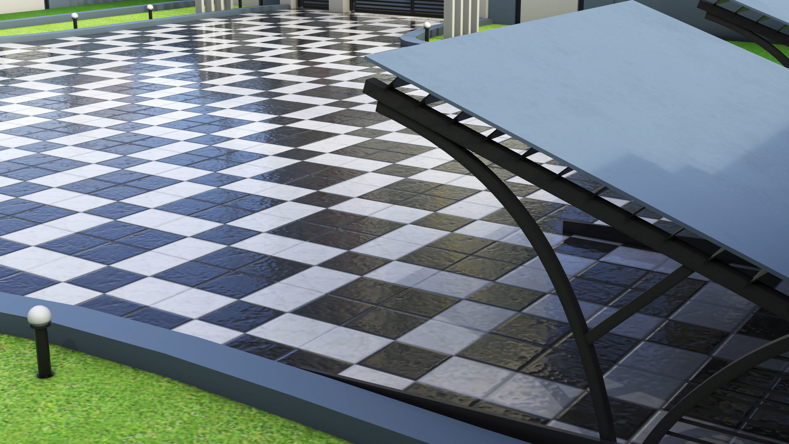 Compound wall 02 All PBR Unity UE Textures Included Low-poly 3D model_13