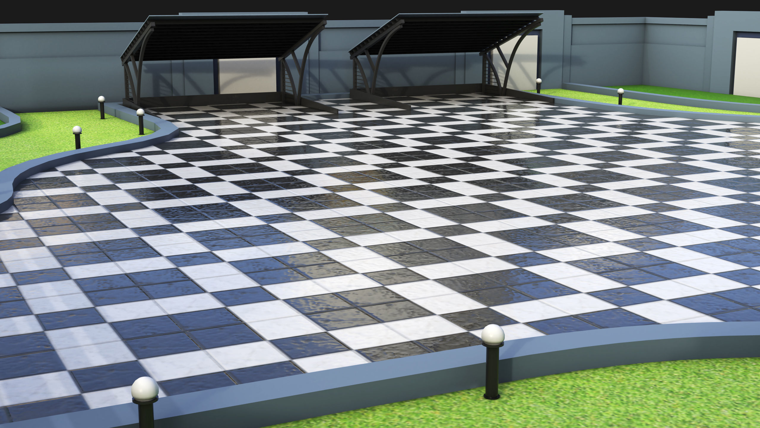 Compound wall 02 All PBR Unity UE Textures Included Low-poly 3D model_11