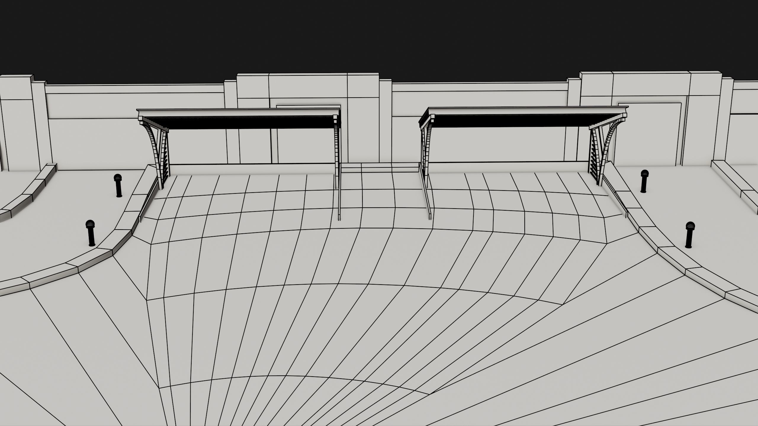 Compound wall 02 All PBR Unity UE Textures Included Low-poly 3D model_18