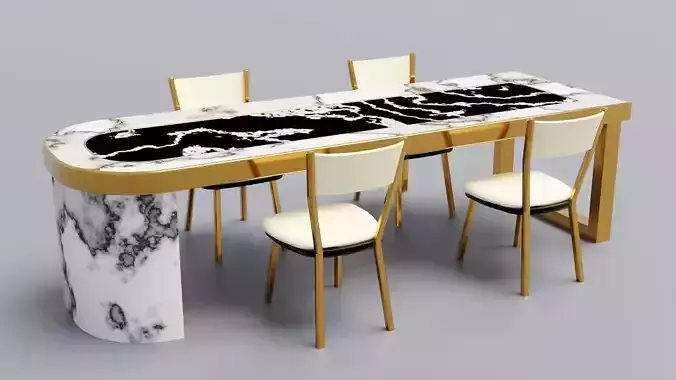 3D Dining Table 3D model