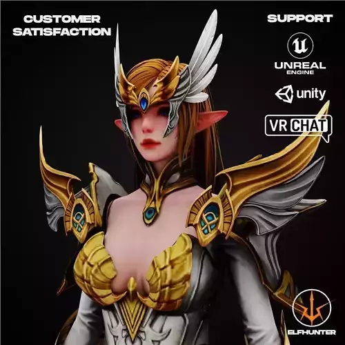 EXCLUSIVE ELF HUNTER EDITION RIGGED CHARACTER ELF WHITE KNIGHT