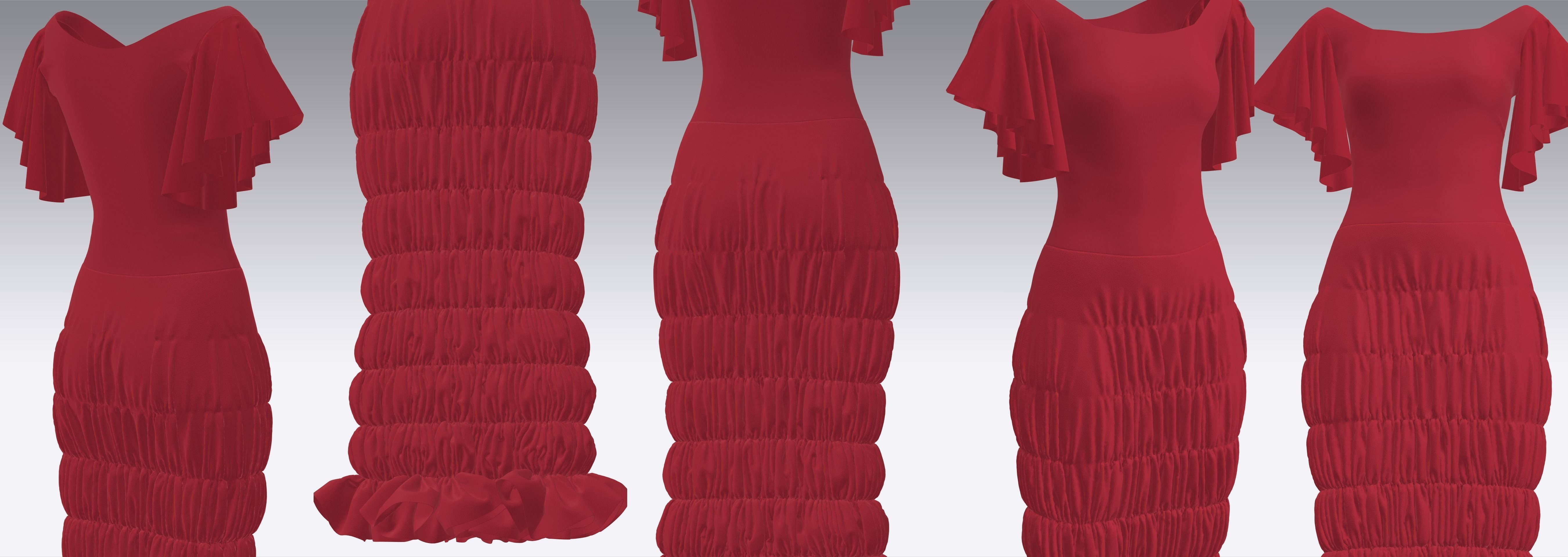 Dress Outfits MD CLO 3D ZPRJ ZPAC project files 3D model_8