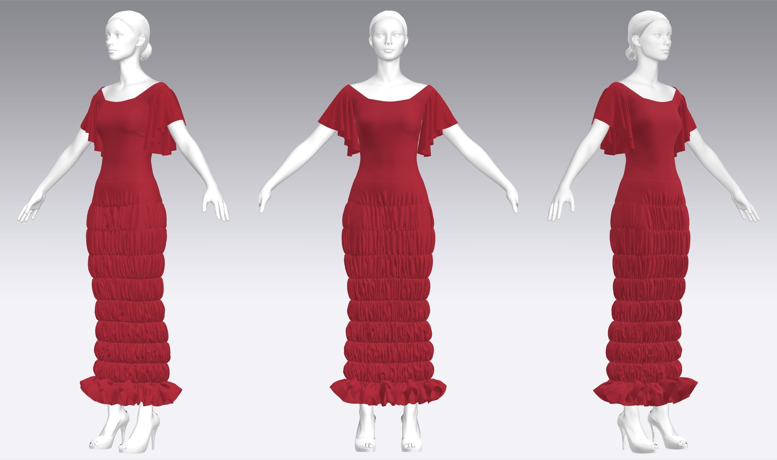 Dress Outfits MD CLO 3D ZPRJ ZPAC project files 3D model_2