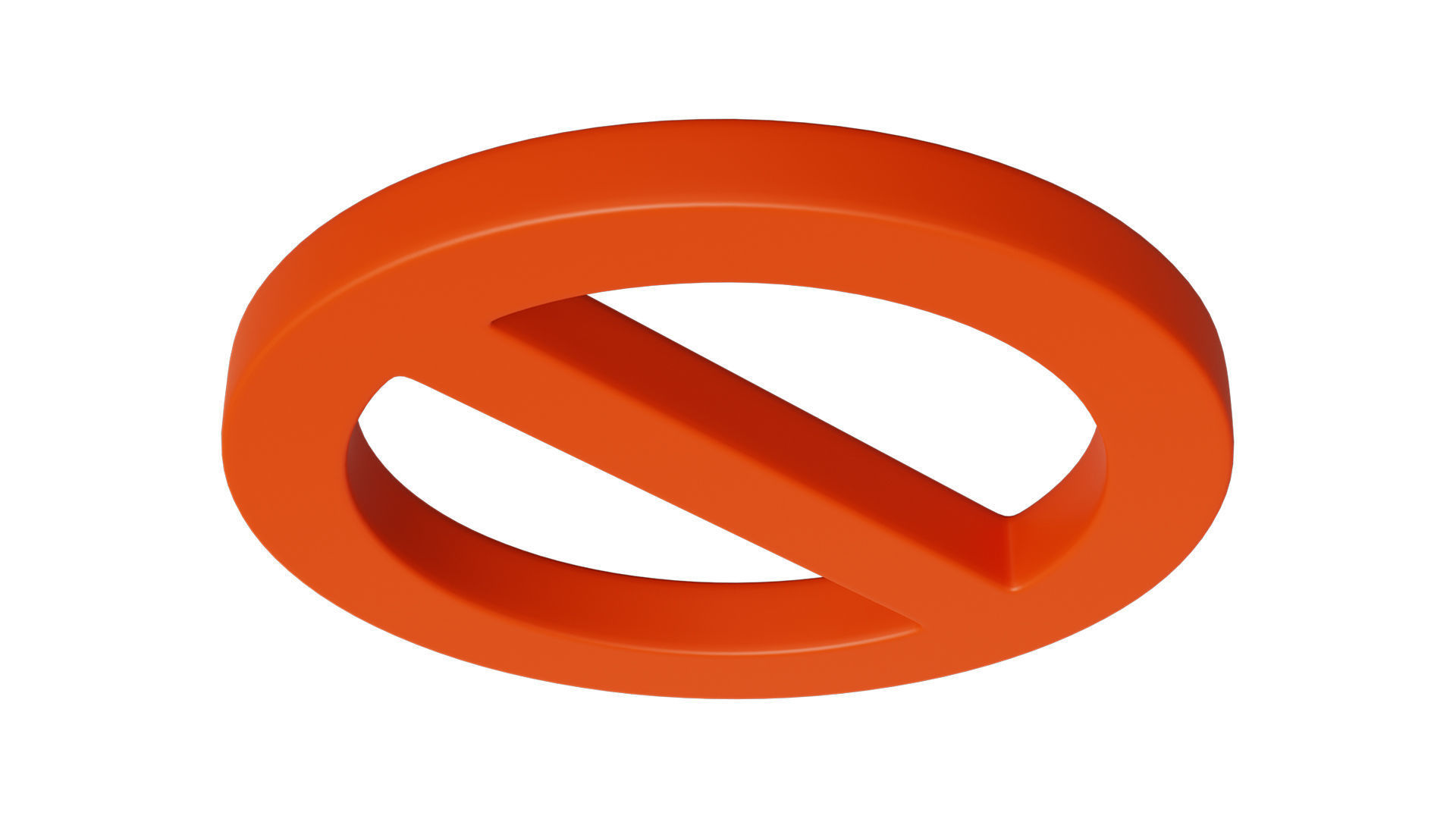 No symbol Low-poly 3D model_2