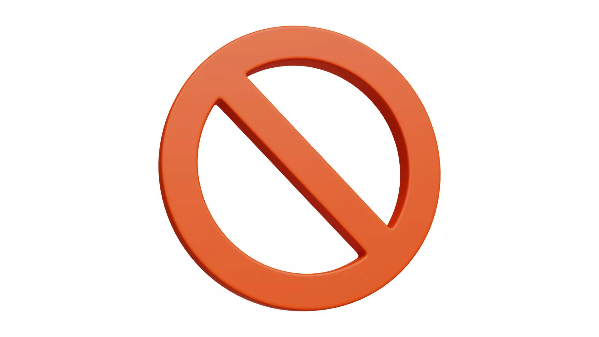 No symbol Low-poly 3D model_0