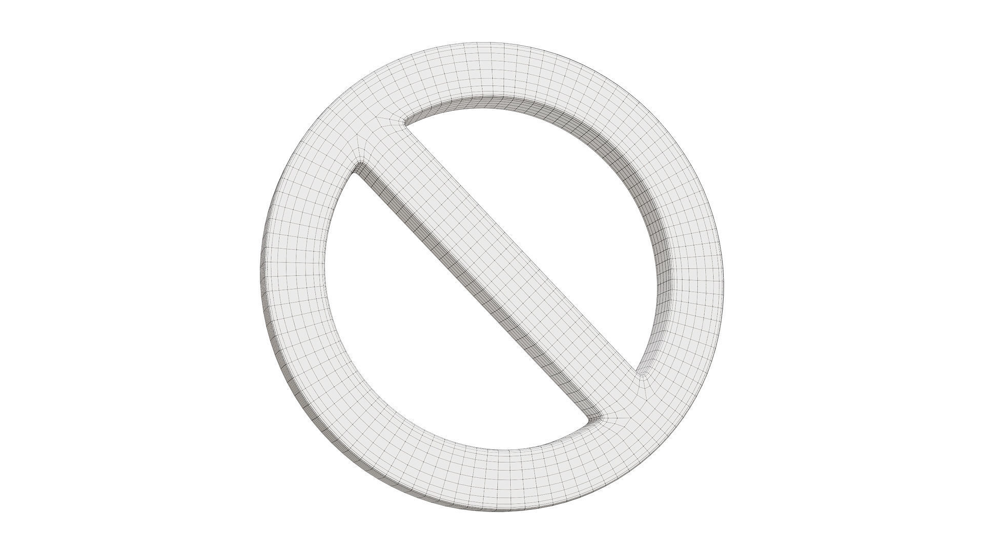 No symbol Low-poly 3D model_3