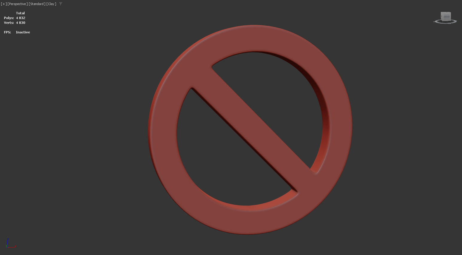 No symbol Low-poly 3D model_9
