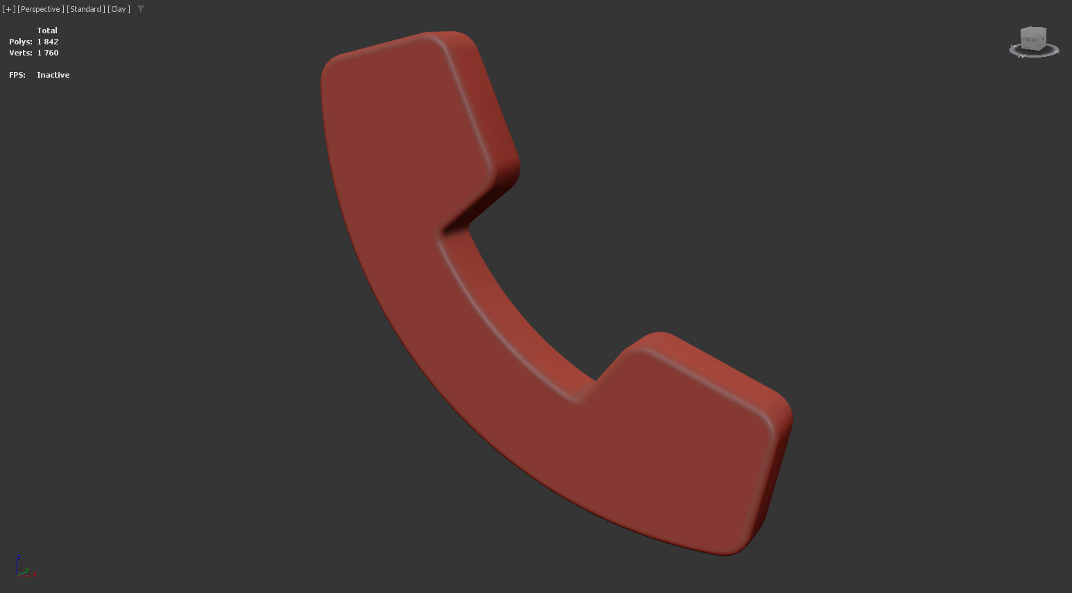 Phone icon Low-poly 3D model_12