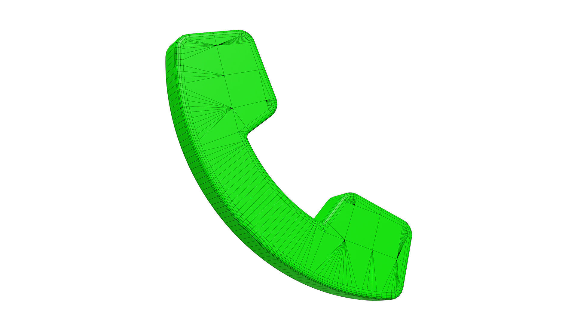 Phone icon Low-poly 3D model_1