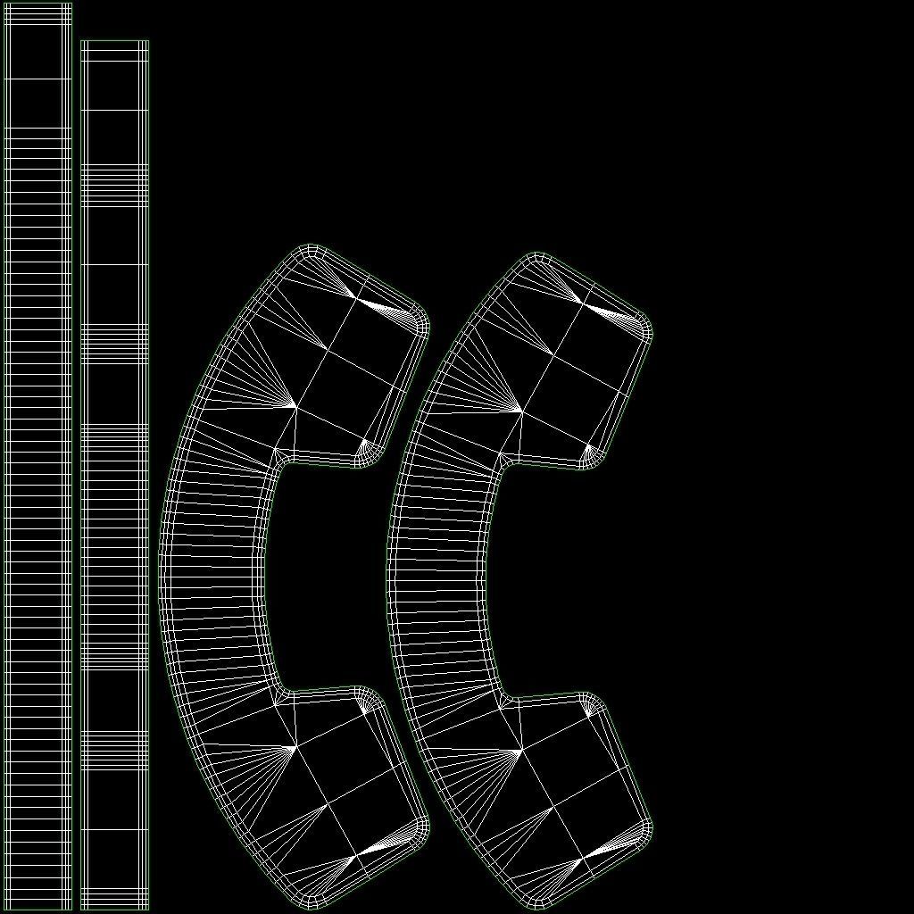 Phone icon Low-poly 3D model_14