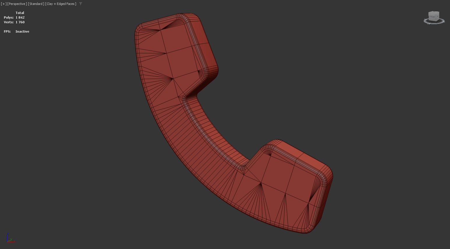 Phone icon Low-poly 3D model_13