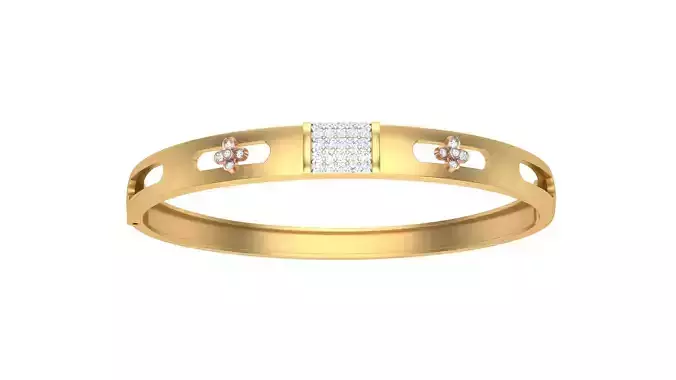 Bangles 3dm STL OBJ FBX Renders details gold bangle with diamonds