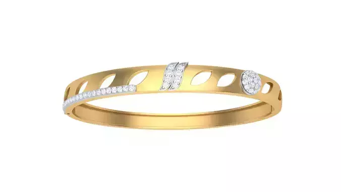 Bangles 3dm STL OBJ FBX Renders details gold ring with diamonds