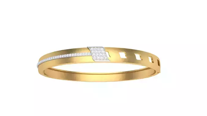 Bangles 3dm STL OBJ FBX Renders details gold ring with diamonds