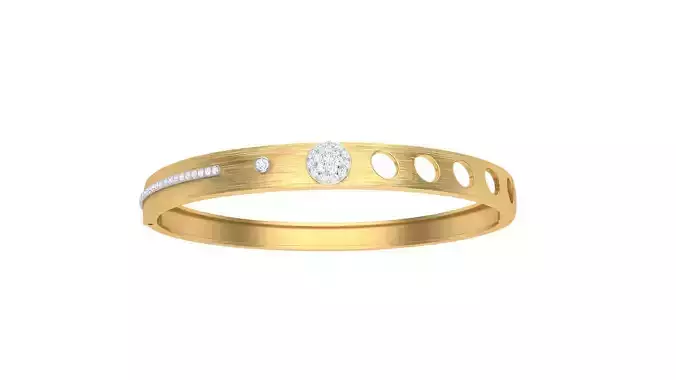 Bangles 3dm STL OBJ FBX Renders details gold bangle ring with diamonds