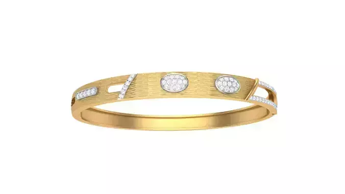 Bangles 3dm STL OBJ FBX Renders details gold bangle with diamonds