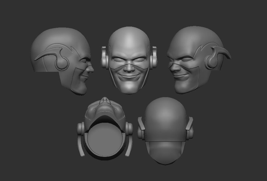 The Flash Wally West - Headsculpt for Action Figures 3D print model_1