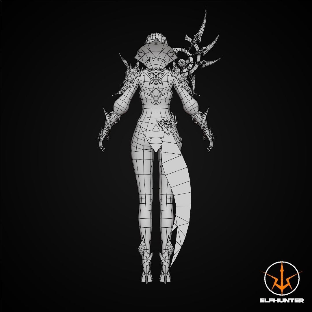 EXCLUSIVE ELF HUNTER EDITION RIGGED CHARACTER ELF DYNASTY Low-poly 3D model_12