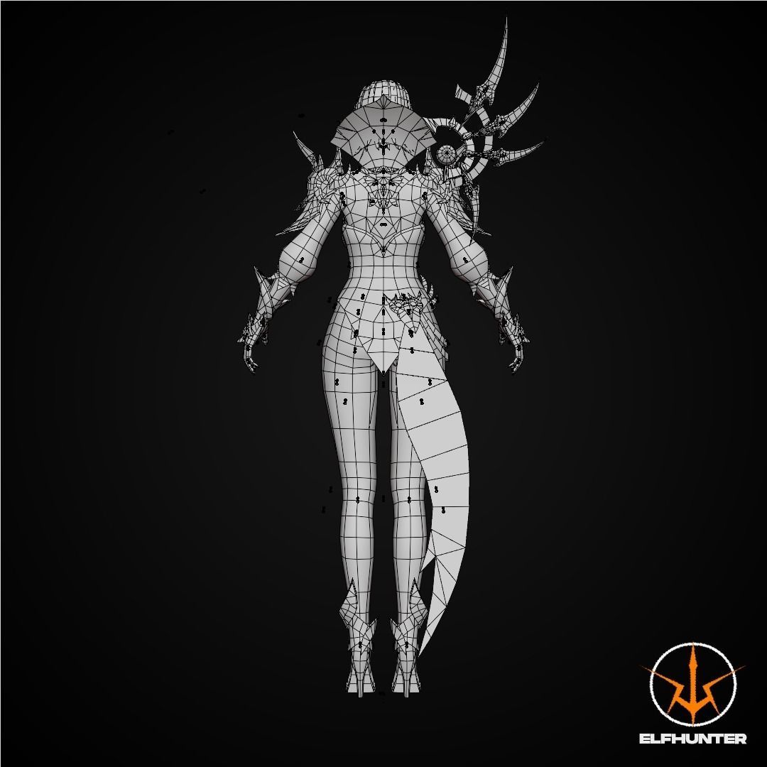 EXCLUSIVE ELF HUNTER EDITION RIGGED CHARACTER ELF DYNASTY Low-poly 3D model_16