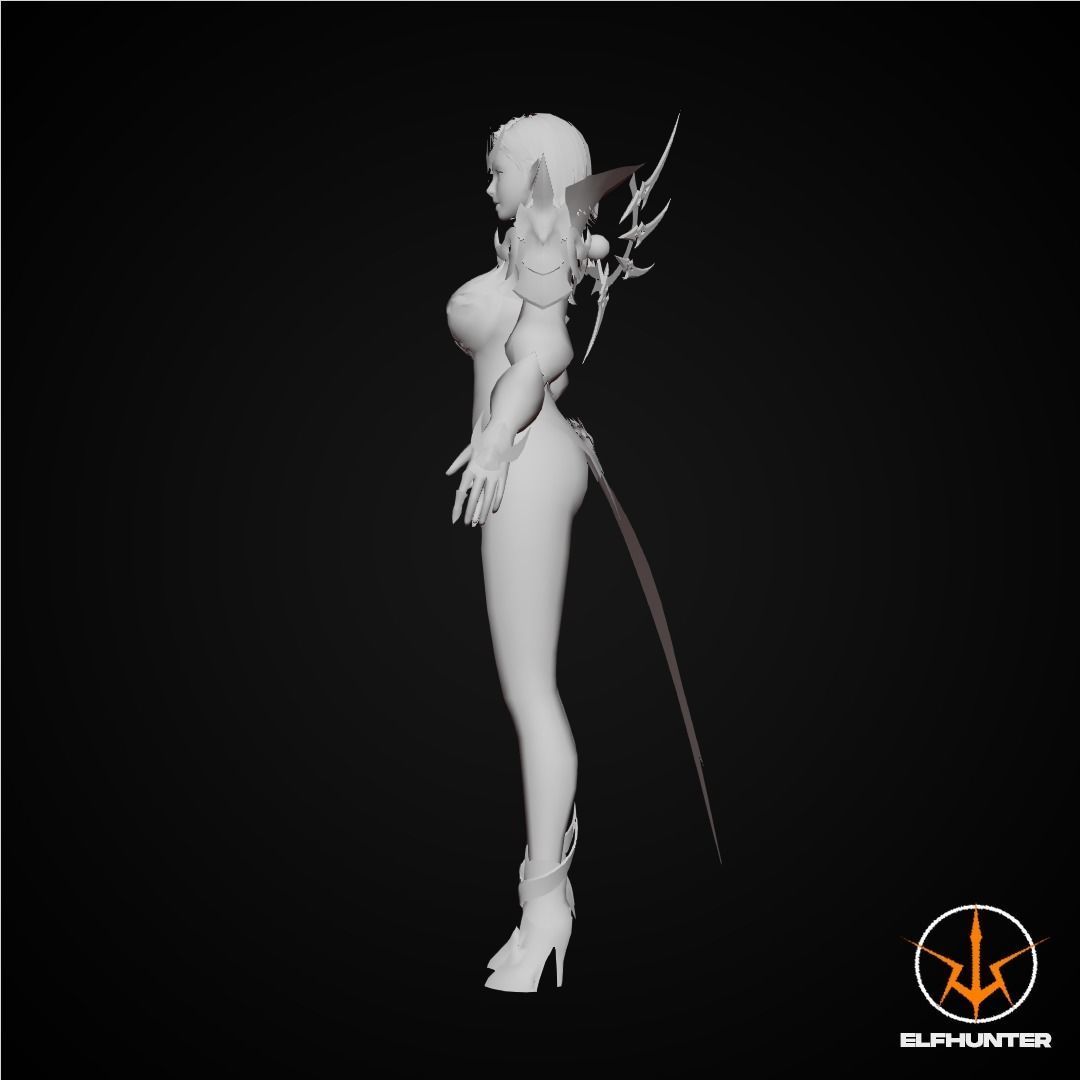 EXCLUSIVE ELF HUNTER EDITION RIGGED CHARACTER ELF DYNASTY Low-poly 3D model_9
