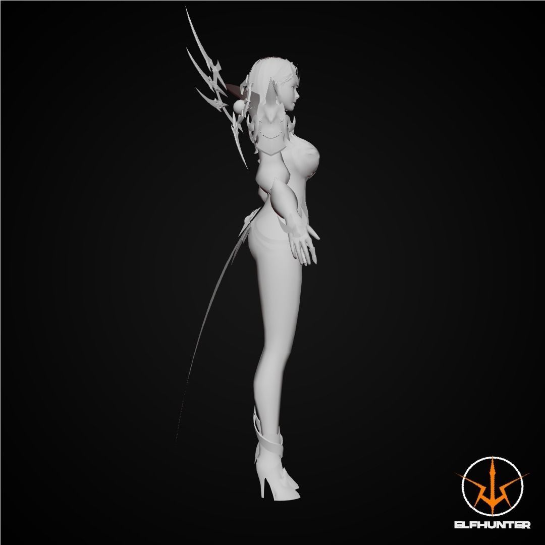 EXCLUSIVE ELF HUNTER EDITION RIGGED CHARACTER ELF DYNASTY Low-poly 3D model_7