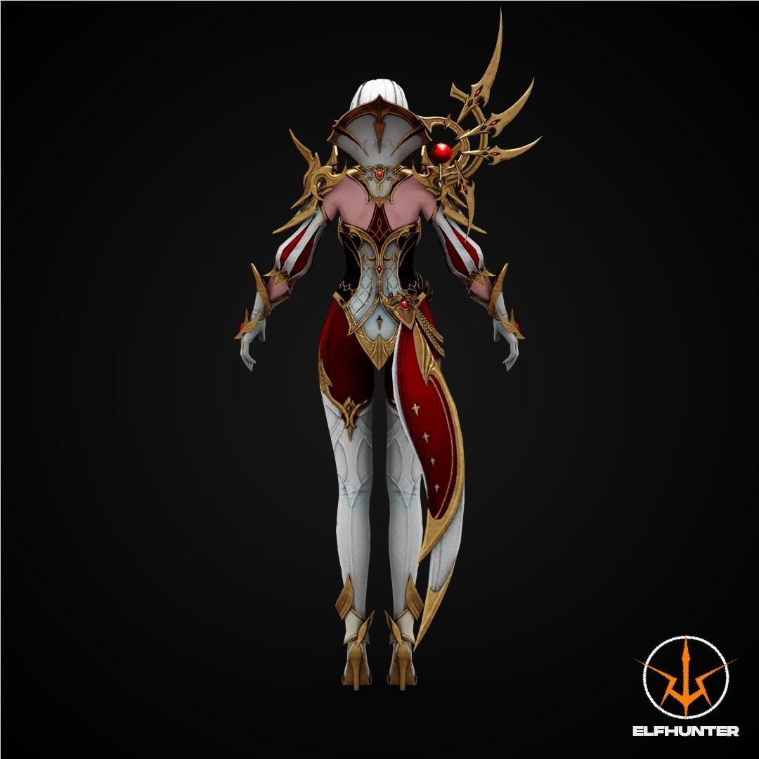 EXCLUSIVE ELF HUNTER EDITION RIGGED CHARACTER ELF DYNASTY Low-poly 3D model_4