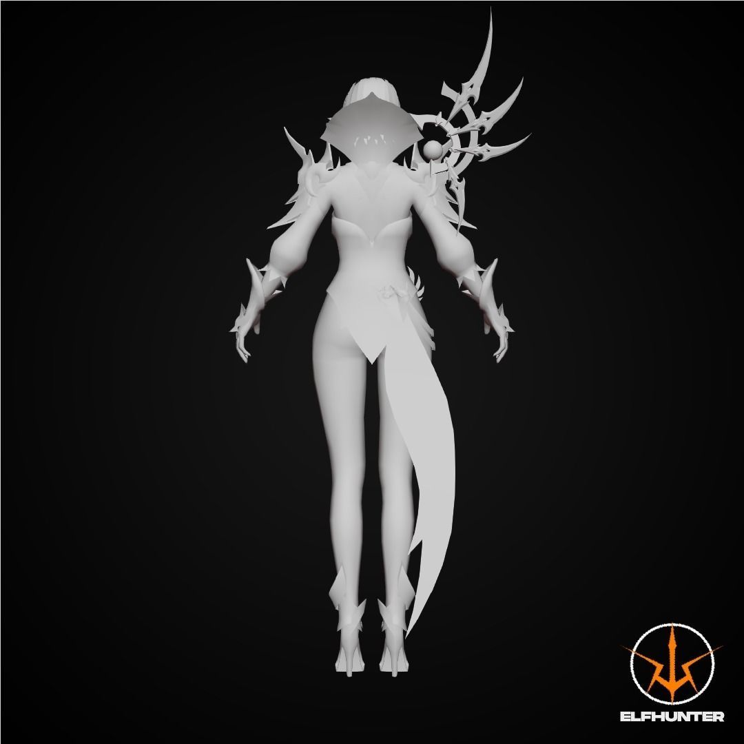 EXCLUSIVE ELF HUNTER EDITION RIGGED CHARACTER ELF DYNASTY Low-poly 3D model_8