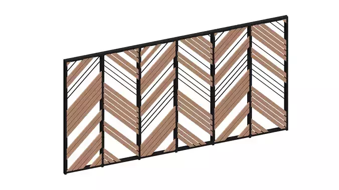 Battens wall Free 3D model