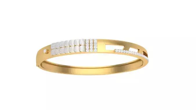 Bangles 3dm STL OBJ FBX Renders details gold bangle with diamonds